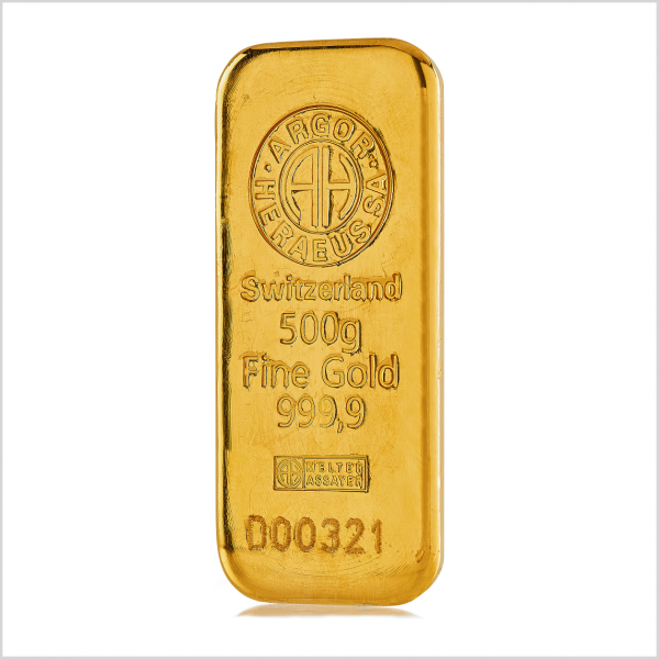 Lingotto Oro 999,9/000 da 500 gr