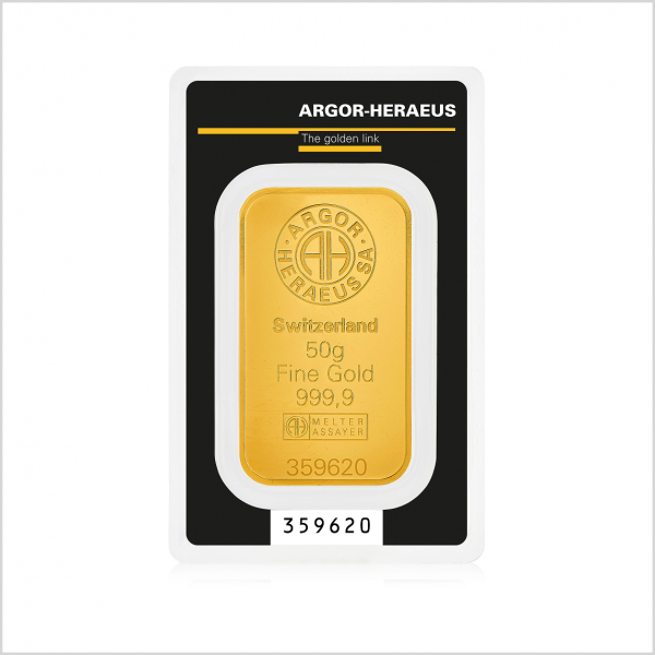 Lingotto Oro 999,9/000 da 50 gr